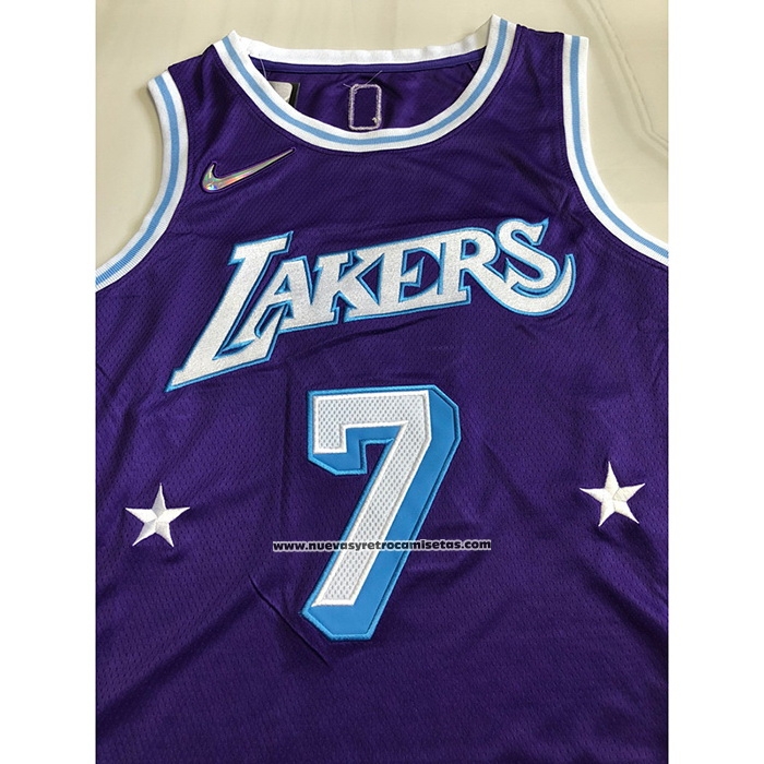 Maglia Los Angeles Lakers Carmelo Anthony #7 Citta 2021-22 Violaa